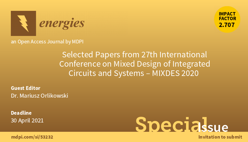 Selected Papers from 27th International Conference on Mixed Design of Integrated Circuits and Systems - MIXDES 2020