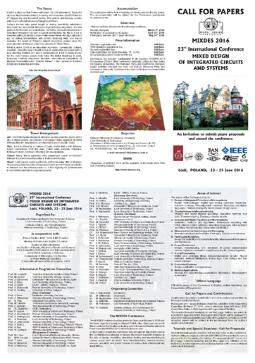 MIXDES 2016 Call for Papers
